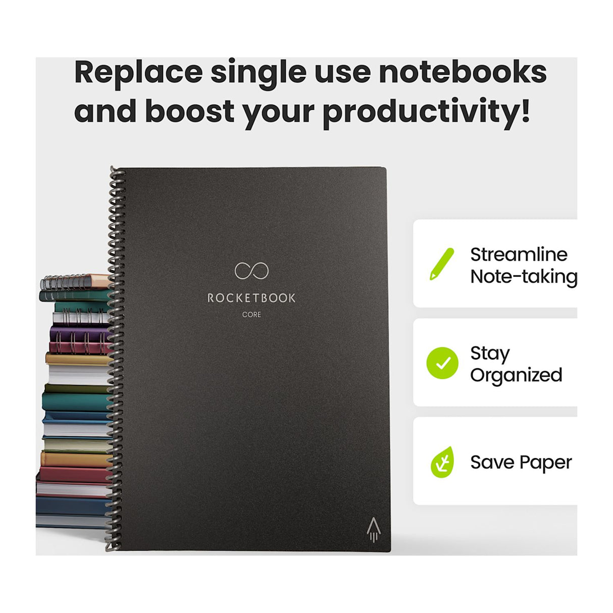 Rocketbook Core Executive Notebook Set