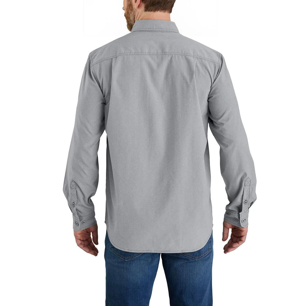 Force Relaxed Fit Lightweight Long-Sleeve Button Down Shirt