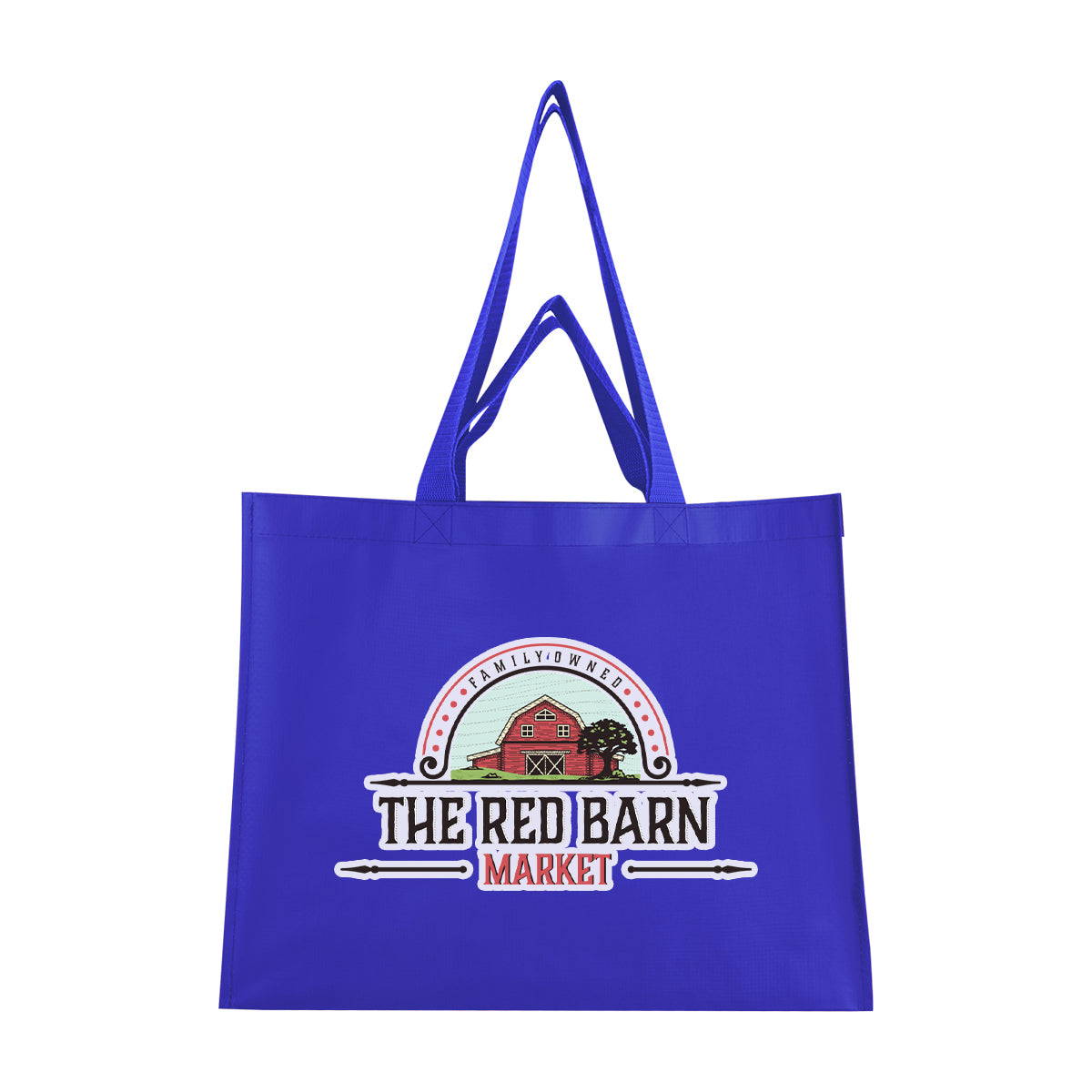 Matte Laminated Recycled Non-Woven Dual Handle Shopper Tote Bag