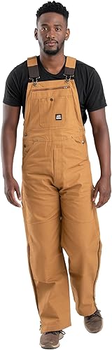 Berne Apparel Men's Short-Length Slab Unlined Duck Bib Overall