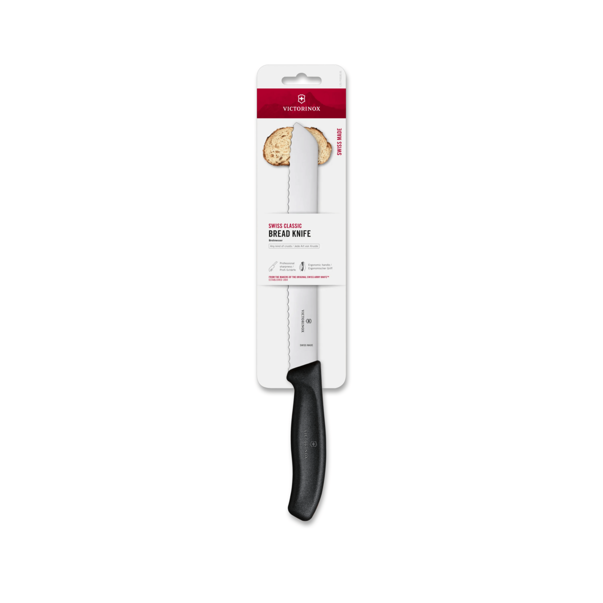 Swiss Classic Bread, 8¼" Serrated Blade Black