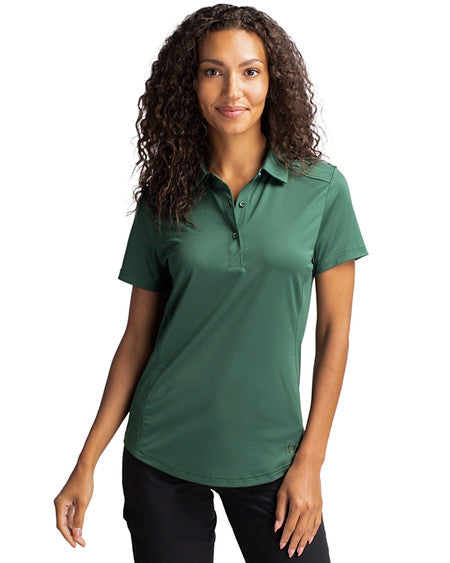 Cutter & Buck Prospect Textured Stretch Womens Short Sleeve Polo