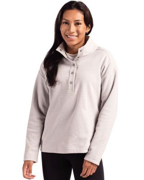 Cutter & Buck Hunts Point Eco Textured Fleece Recycled Womens Snap Pullover