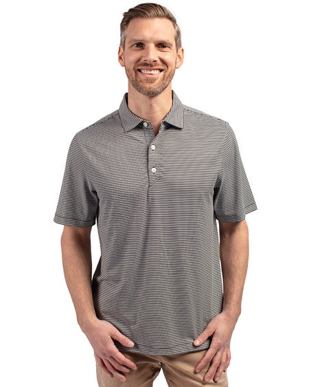 Cutter & Buck Forge Eco Double Stripe Stretch Recycled Mens Polo