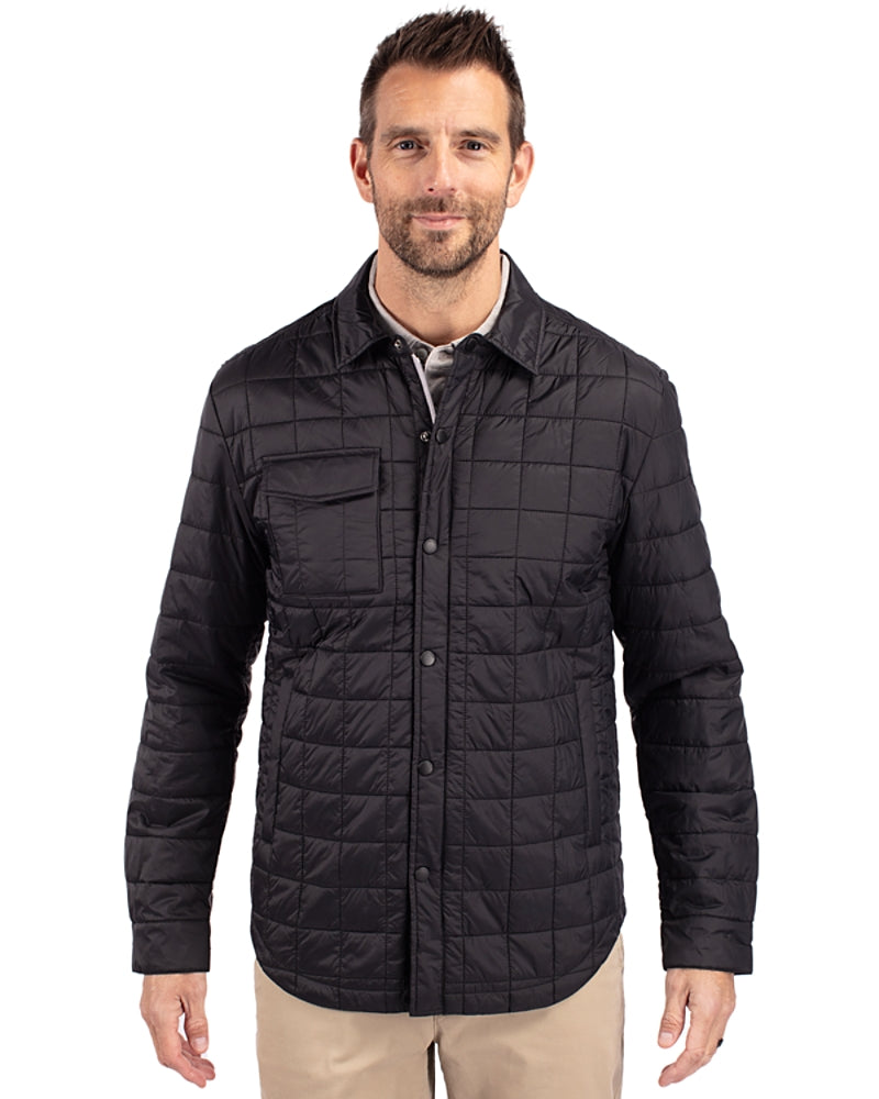 Cutter & Buck Rainier PrimaLoft® Mens Big and Tall Eco Insulated Quilted Shirt Jacket