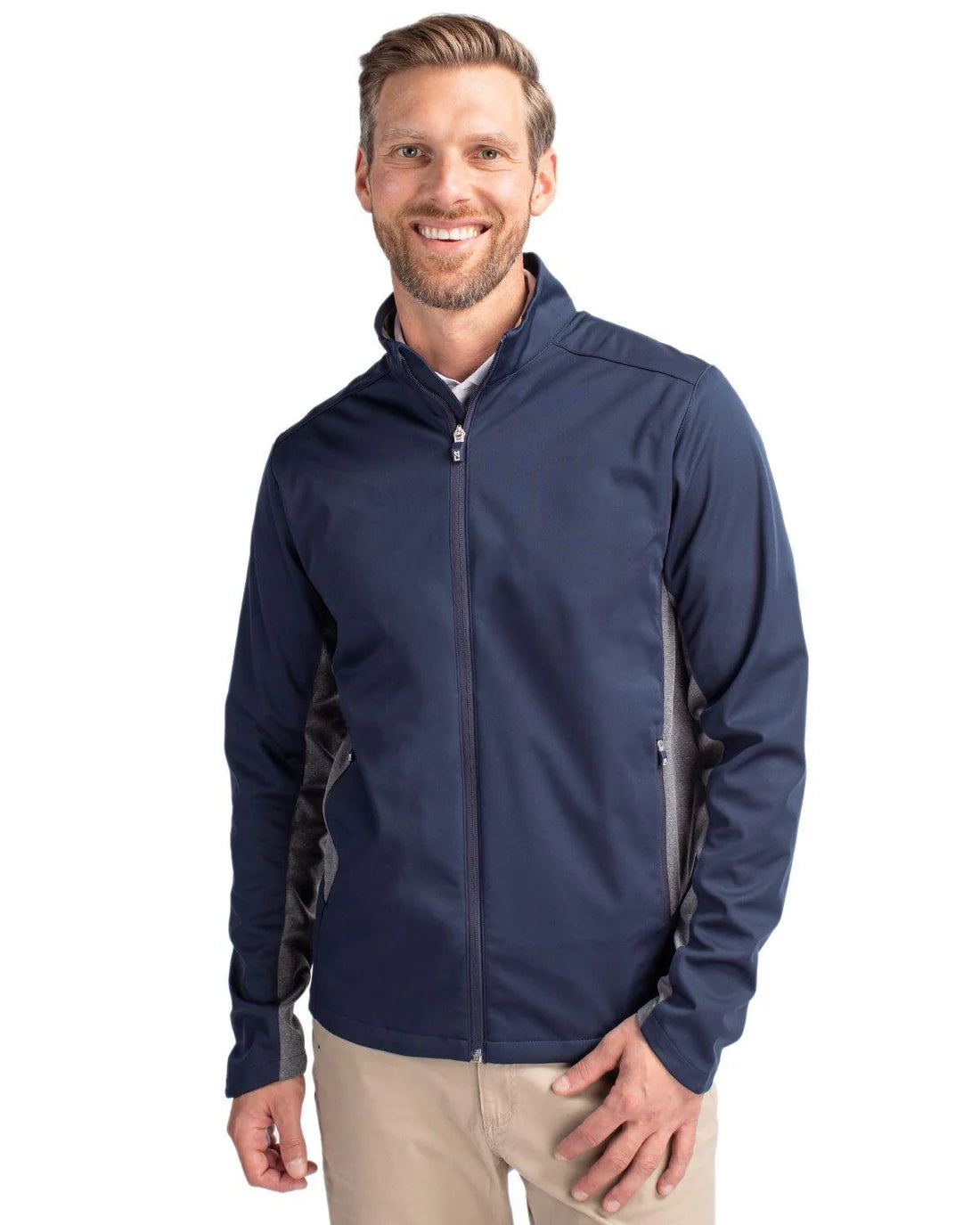 Cutter & Buck Navigate Softshell Mens Big and Tall Full Zip Jacket