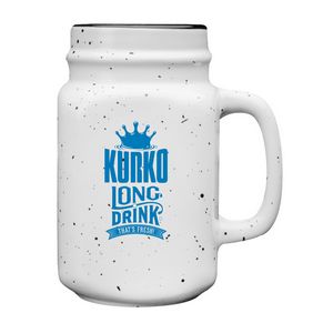 16 Oz. Speckled Savannah Ceramic Mason Jar