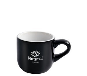 Wellington 3.5oz vitrified ceramic black/white espresso mug