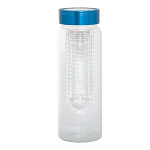 Clear Glass (bottle) Royal Blue (lid)