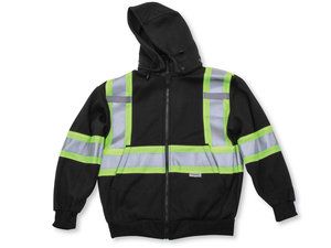 Black Poly Hoodie w/Detachable Hood