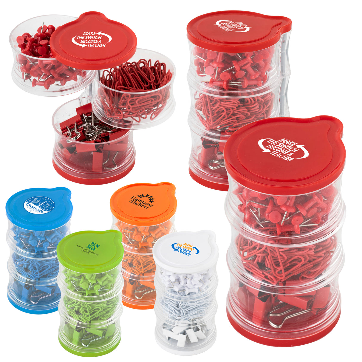 Tower of Clips & Push Pins