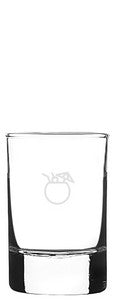 Tralee 1.75oz heavy sham clear shot glass - Etched