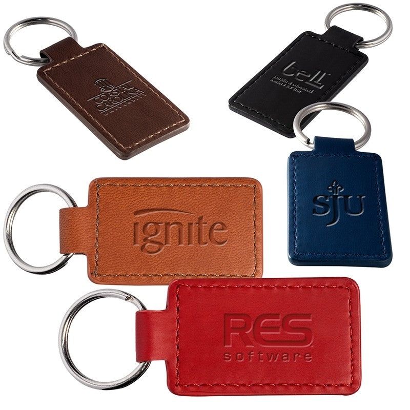 Tuscany™ PU Leather Rectangle Key Ring