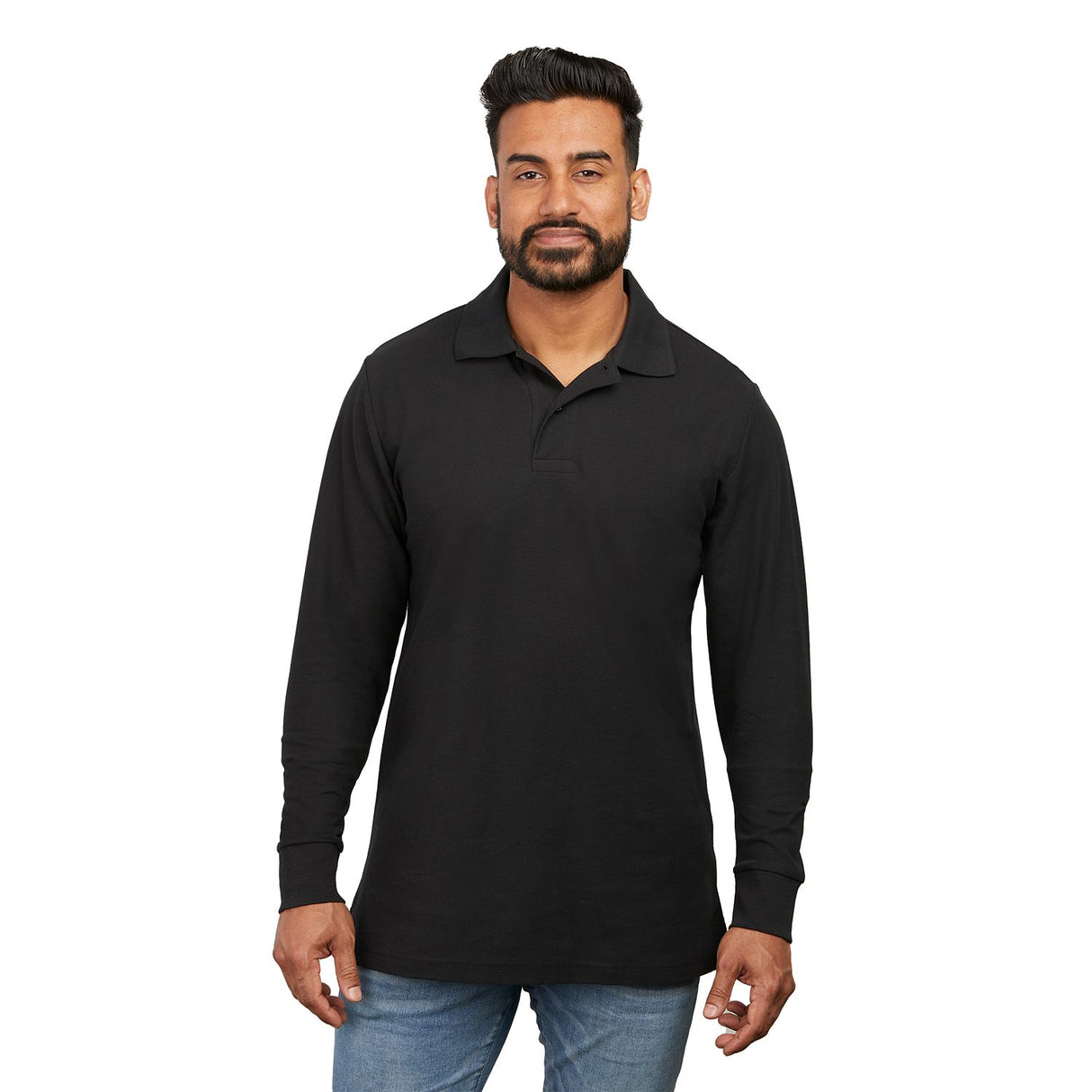 Men's PALO Long Sleeve 100% Cotton Pique Polo