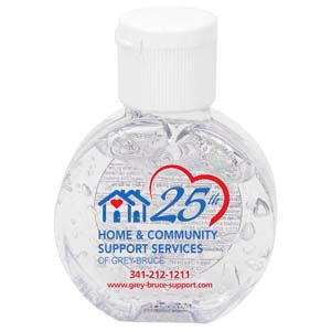 "CirPal" 1 oz Compact Hand Sanitizer Antibacterial Gel in Round Flip-Top Squeeze Bottle