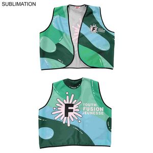 000556 Domestic Made Poplin Vest, Fully Sublimated front and back, Uniform, Volunteer, Safety Vest