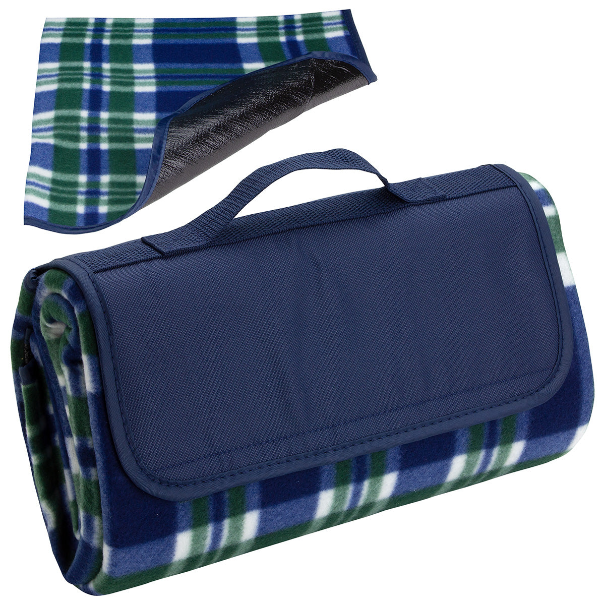 000621 Plaid Barrel Fleece Picnic Blanket