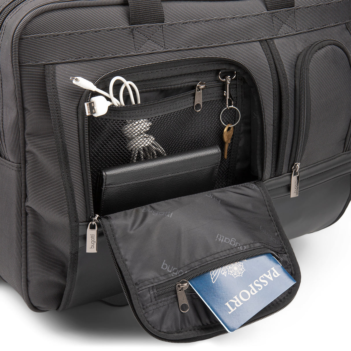 Bugatti Warren Business Case on Wheels w/Bottom Grip Handle