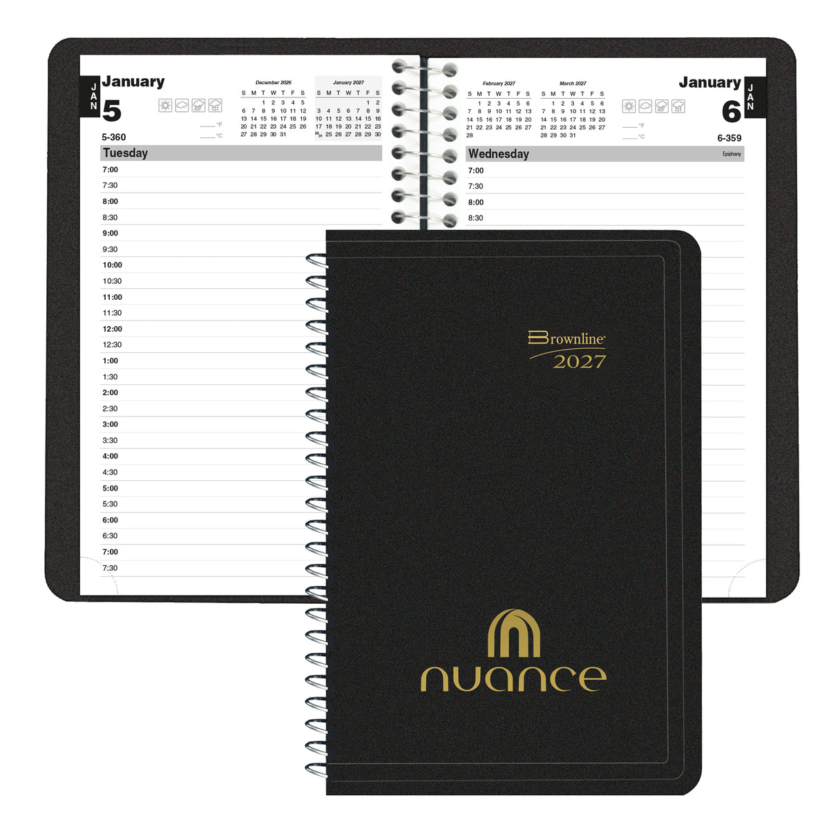 Spiral Bound Daily Planner - English