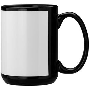 000712 SimpliColor 15 oz. Black Ceramic Mug