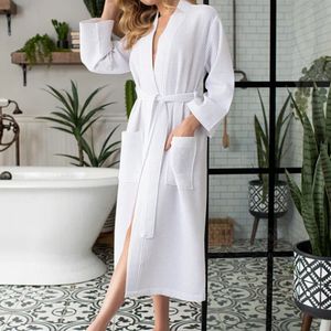 50% Cotton 50% Polyester Waffle Weave Bath Robe One Size