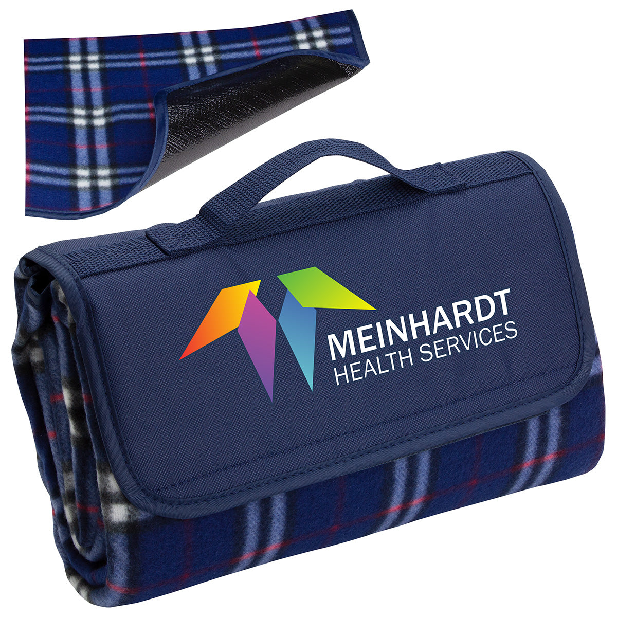 000621 Plaid Barrel Fleece Picnic Blanket