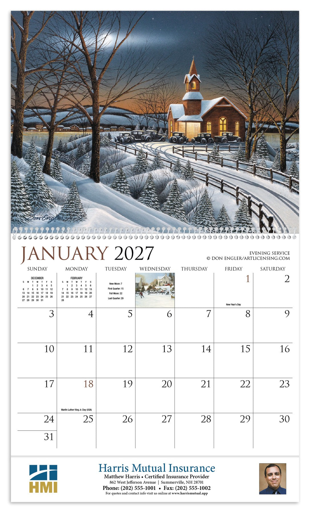 HotLine Products Back Home Appointment Calendar - Spiral open image
