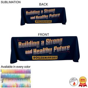 000547 Sublimated Table Cloth for 6' table, Drape style, 4 sided, Closed Back