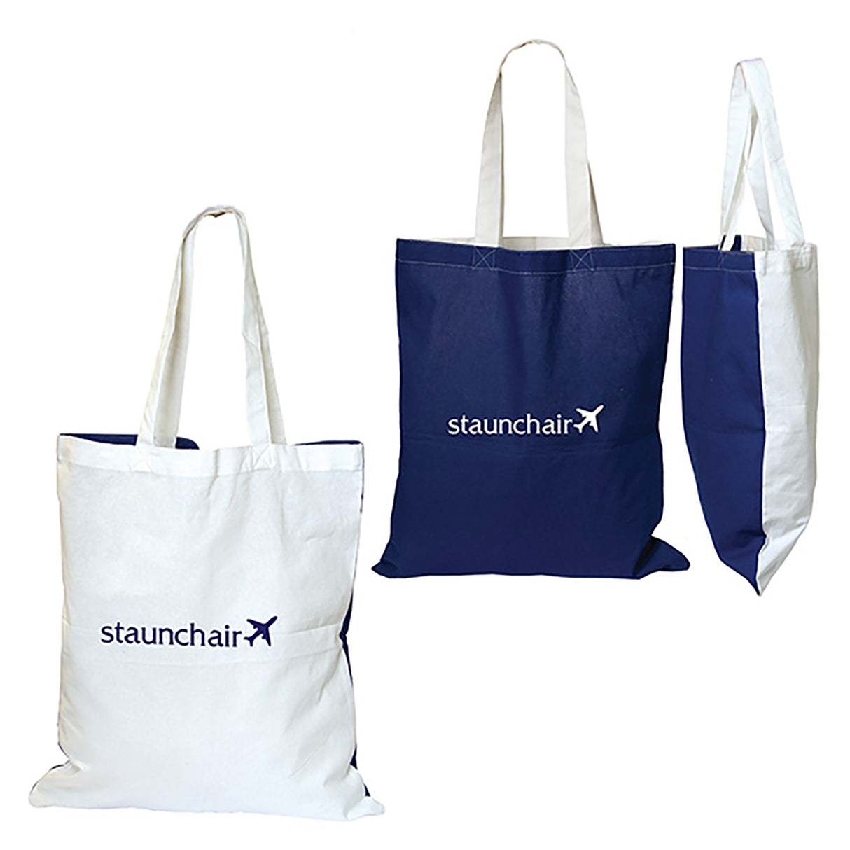 Belleflower Two-Tone Cotton Tote Bag