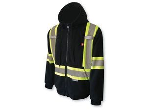 Black Heated Safety Hoodie