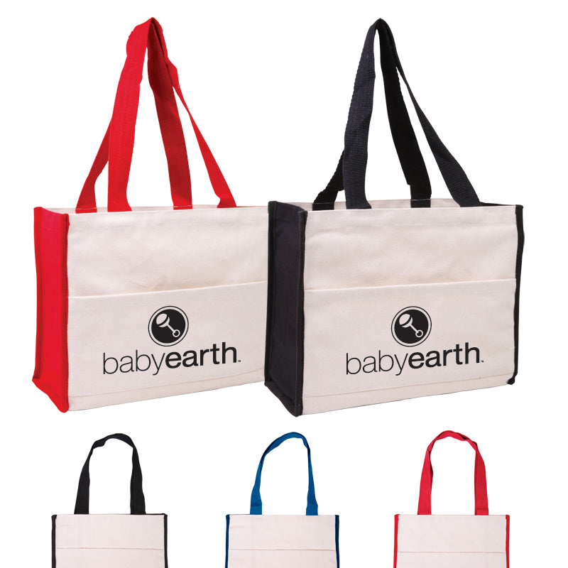 Cotton Gusset Accent Box Tote