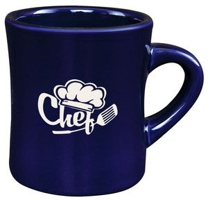 Diner 10oz cobalt mug - Etched