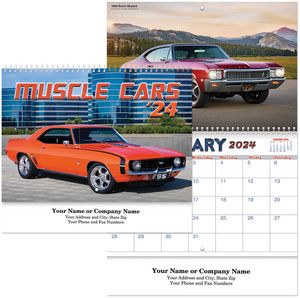 Muscle Cars Spiral Wall Calendar