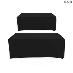 Polycotton Twill Table Throw for 6' Table, Drape style, 4 sided, Closed Back, Heat Transfer logo