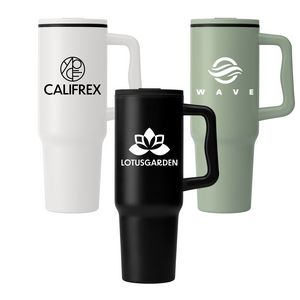 000713 Polar - 40 oz. Stainless Steel Tumbler with Plastic Liner and Straw