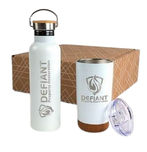 Cork And Bamboo Drinkware Set