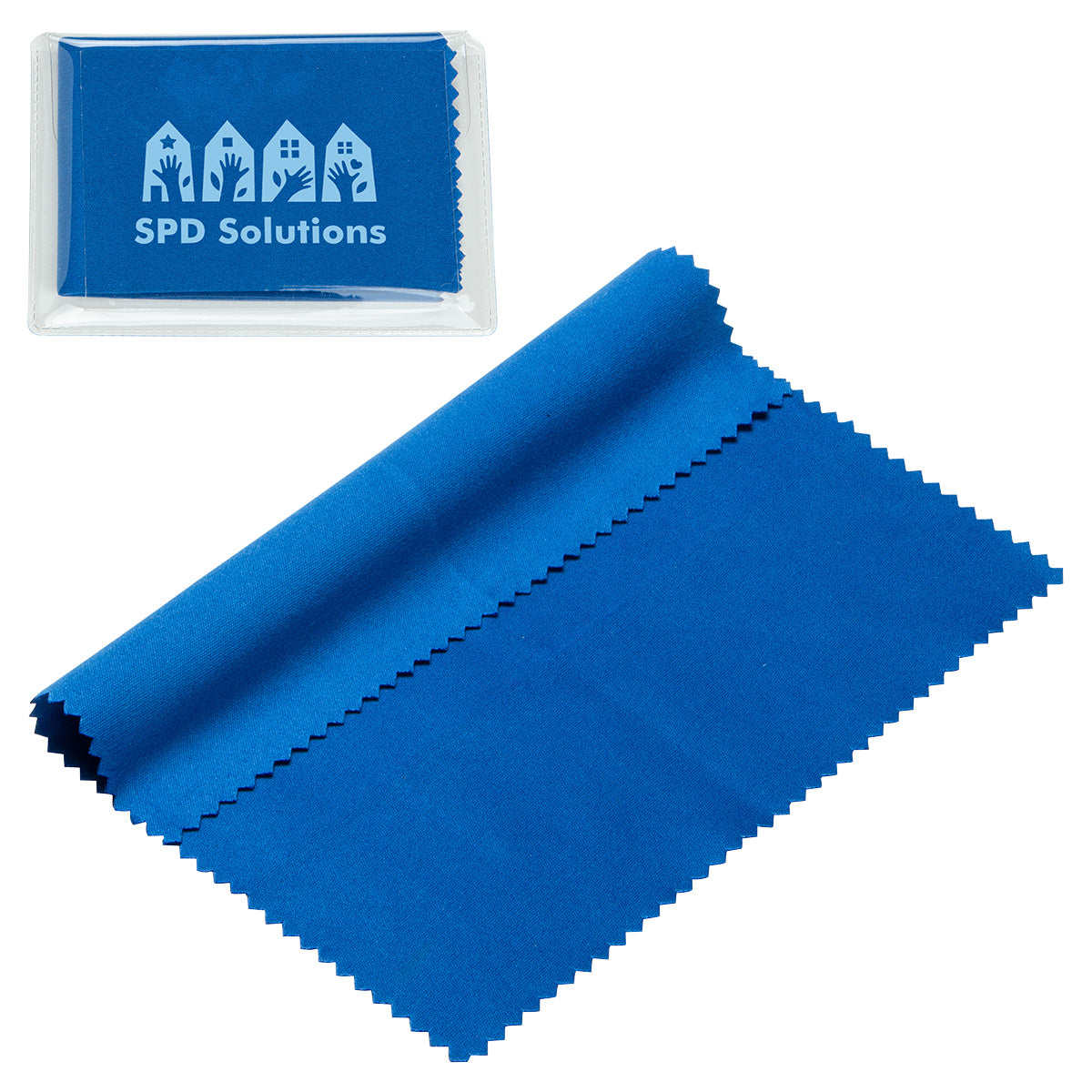 6" x 6" 220GSM Microfiber Cleaning Cloth in Clear PVC Case