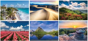 Full Colour Scenic North America Desk Calendar