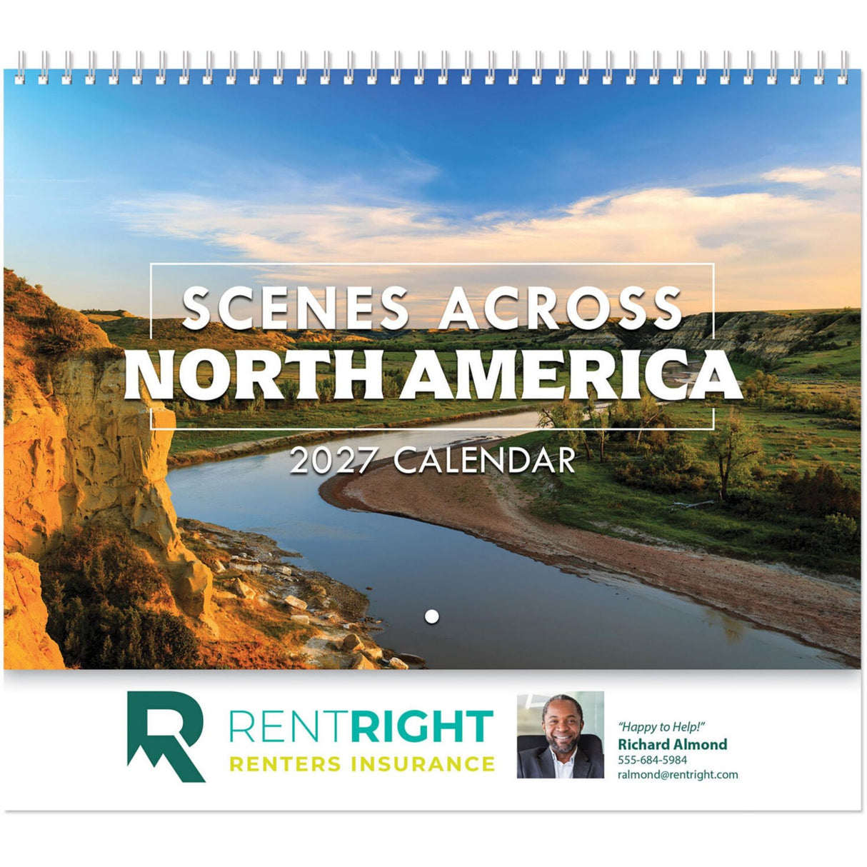 Full Colour Scenes Across America Spiral Wall Cal