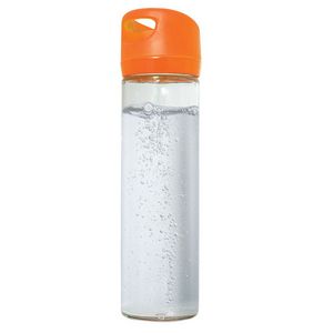Clear Glass (bottle) Orange (lid)