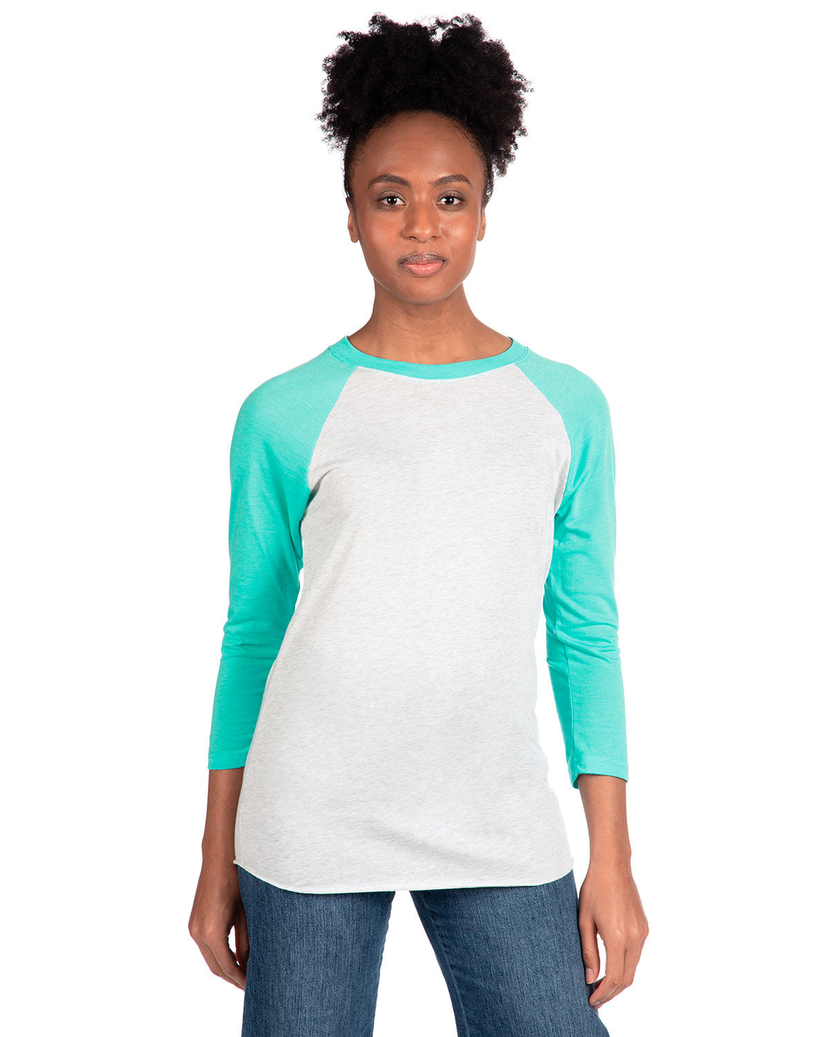 T Blue/ Hthr Wht