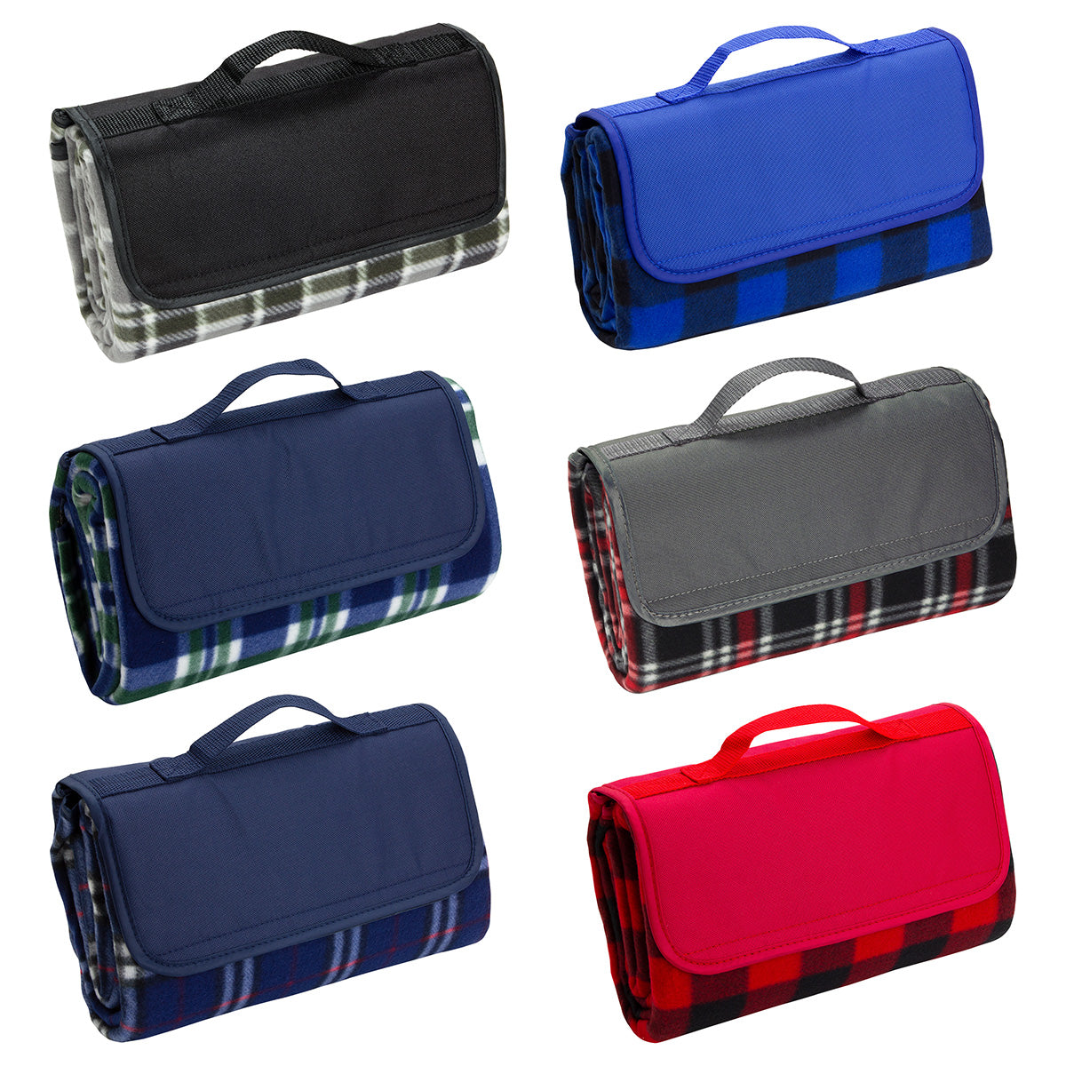 000621 Plaid Barrel Fleece Picnic Blanket