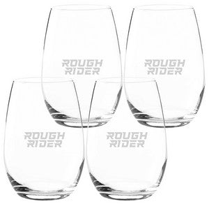 Lyon 19oz stemless glasss, set of 4 in a Midnight gift box