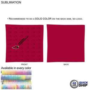 48 Hr Quick Ship - Double Sided Sublimated Bandana, 22x22, Sublimated Edge to Edge 2 sides
