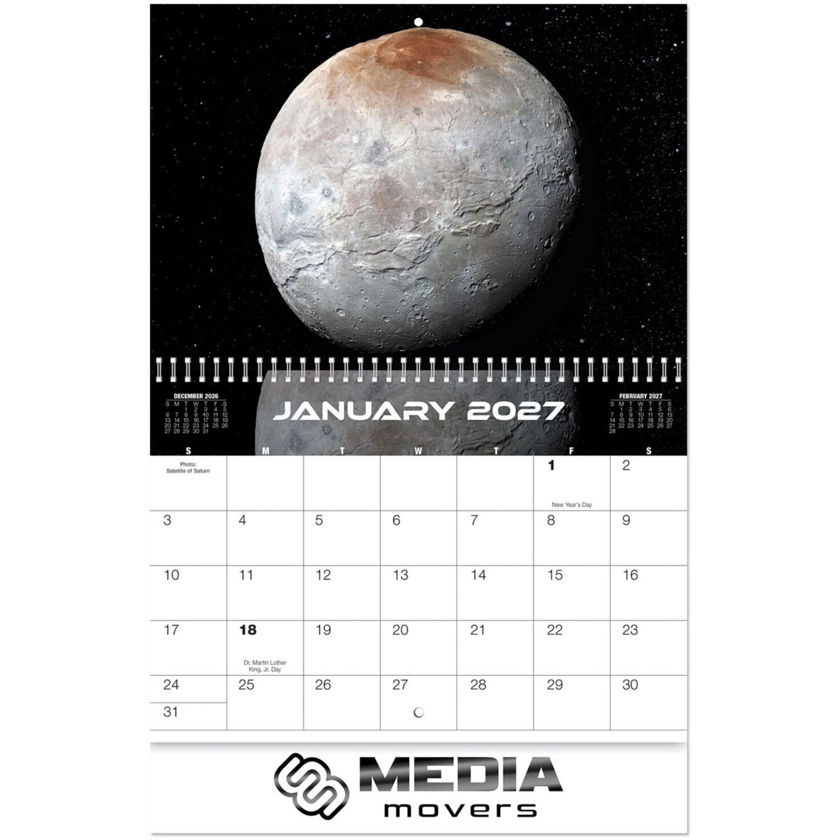 Luxe Images From Space Spiral Wall Calendar
