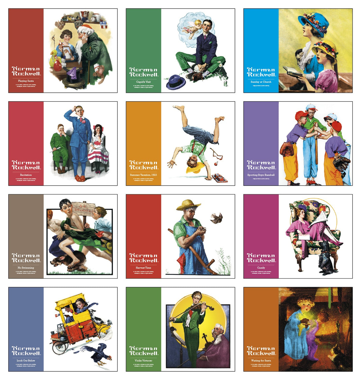 the Saturday Evening Post Norman Rockwell Appointment Calendar - Spiral month image