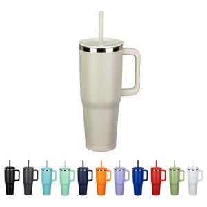 000710 SENSO® Summit 40 oz Insulated Stainless Steel Travel Mug with Press-In Straw Lid