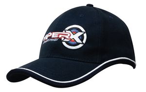 Brushed Heavy Cotton Cap with Piping on Peak & Crown