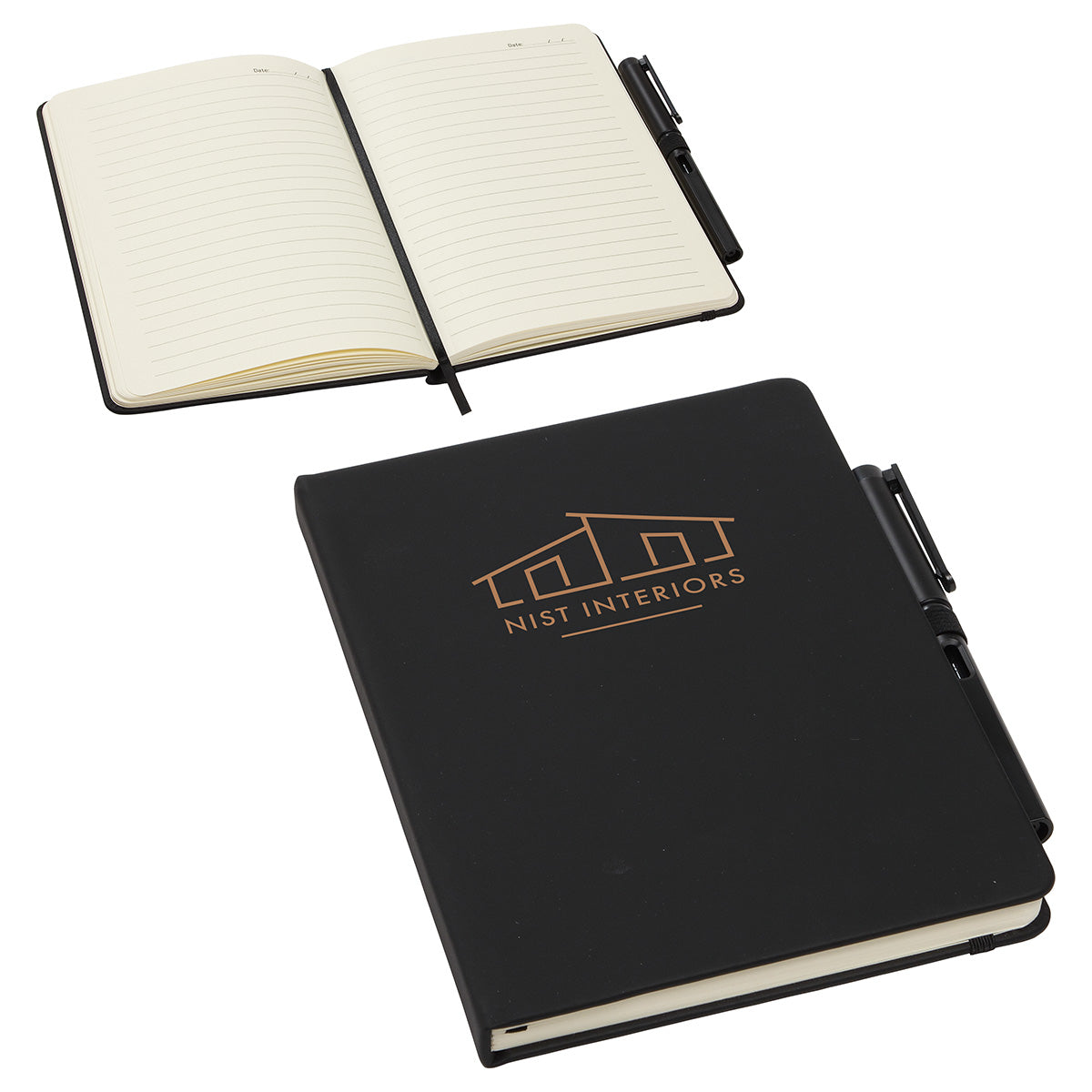000616 Quorum Soft Touch Journal with Matching Color Gel Pen