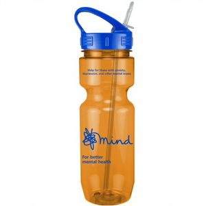 22 Oz. Translucent Bike Bottle w/ Sport Sip Lid and Straw